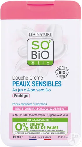 SO'BiO Douche Crème au Jus d’Aloe Vera 450 ml