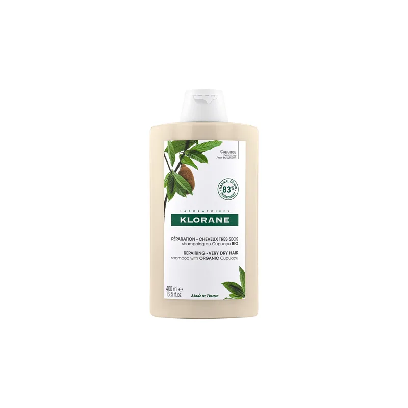 Klorane - Shampoing Réparation au Cupuaçu BIO - Cheveux très secs 400 ml