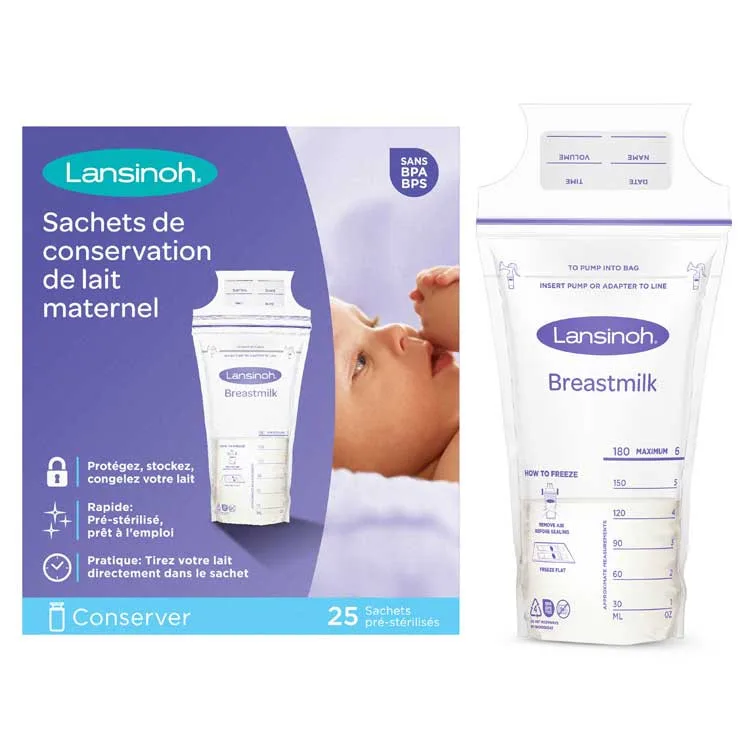 Lansinoh Sachets de conservation du lait maternel 25U