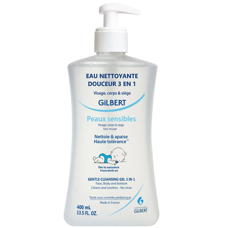 Gilbert Eau Nettoyante Douceur 3en1 Bebe 400 ml