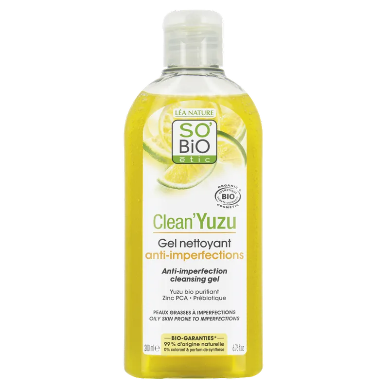SO'BiO Yuzu Gel Nettoyant Anti-imperfections 200 ml