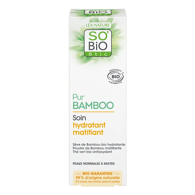 SO'BiO Soin Hydratant Matifiant Bamboo 50 ml