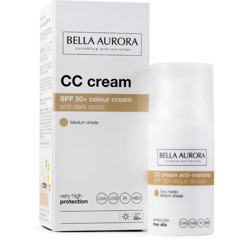 Bella Aurora CC crème anti-taches SPF50 Teinte Médium 30 ml