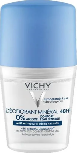 Vichy Déodorant Minéral Peau Sensible 48h sans Sels d’Aluminium 50 ml