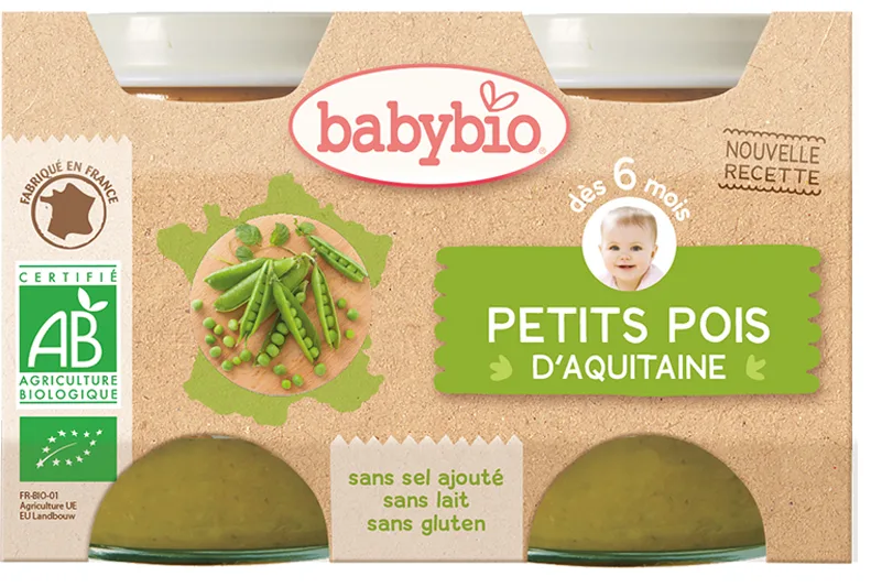 Babybio Petits Pois d’Aquitaine 2X130 g