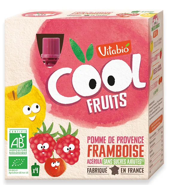 Vitabio Pomme Framboise 4x90 g