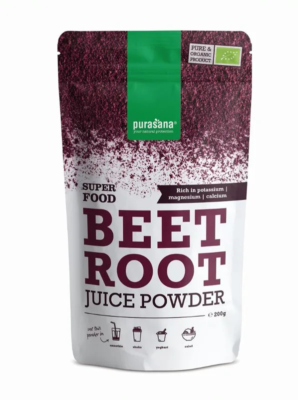 Purasana Poudre de Jus de Betteraves Rouges 200 g