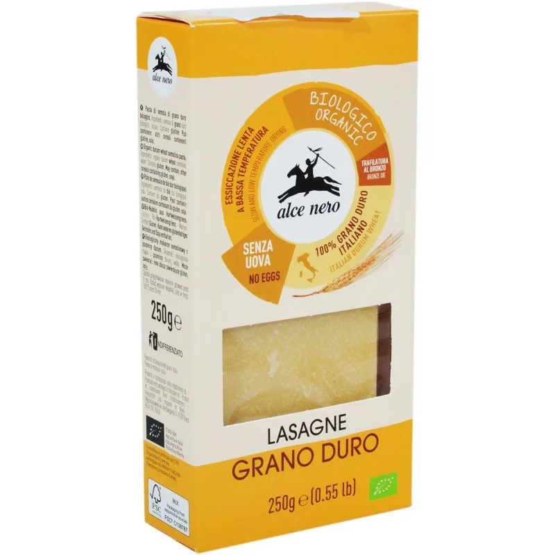Alce Nero Lasagnes de Ble Dur 250 g