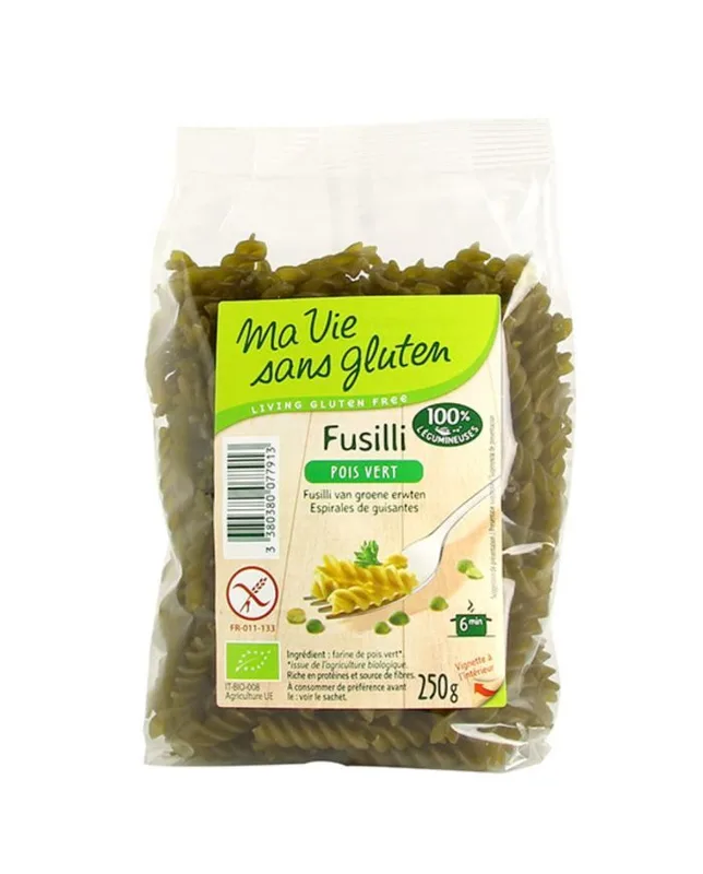 Ma Vie Sans Gluten Fusilli Pois Vert 250 g