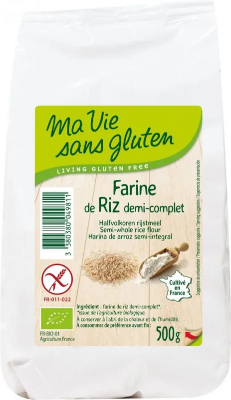 Ma Vie Sans Gluten Farine de Riz Demi-Complete 500 g Sg