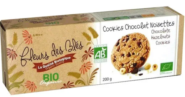 Fleurs des Bles Cookies Noisettes Pepites de Chocolat 200 g