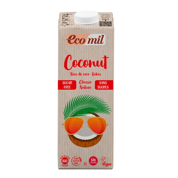 EcoMil Boisson de Coco Classic sans Sucre 1 L