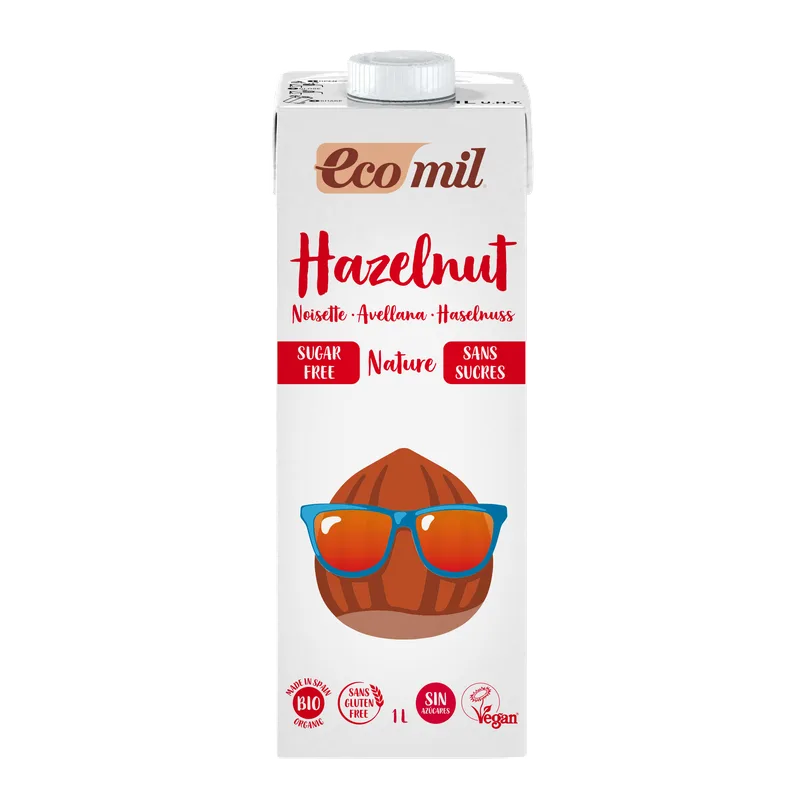 EcoMil Boisson A la Noisette sans Sucre 1 L