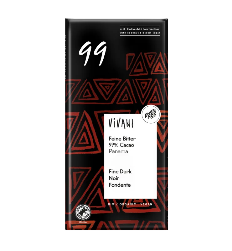 Vivani Tablette de Chocolat Noir 99% 80 g