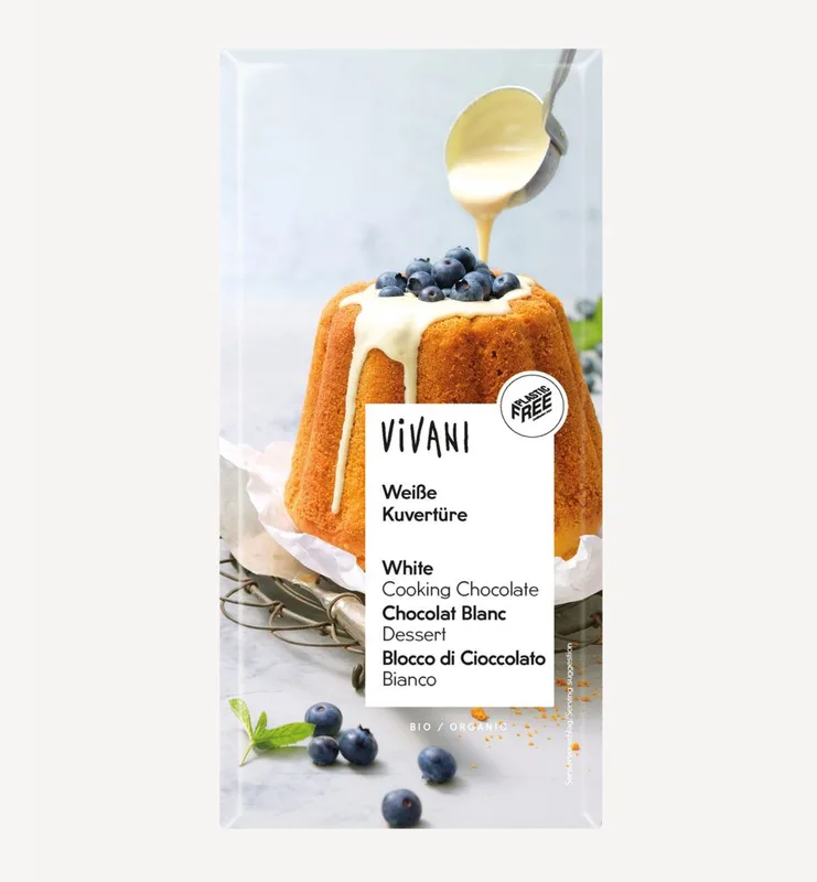 Vivani Dessert Tablette de Chocolat Blanc 200 g