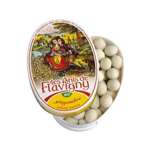 Les Anis de Flavigny Boite de Bonbons au Gingembre