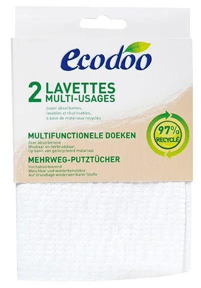 Ecodoo Lavettes Multi Usage 2 U
