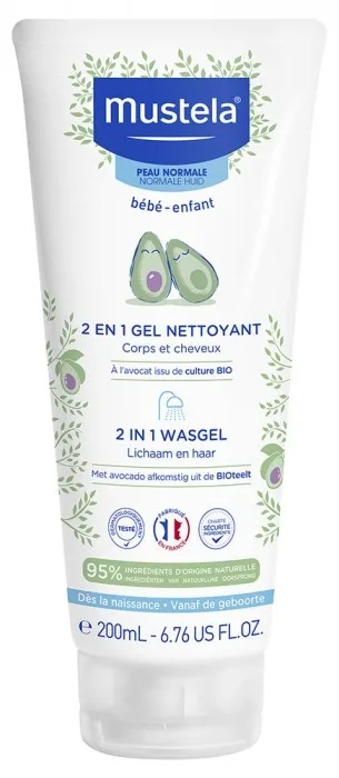 Mustela Gel Nettoyant 2 en 1 200 ml Cheveux et Corps