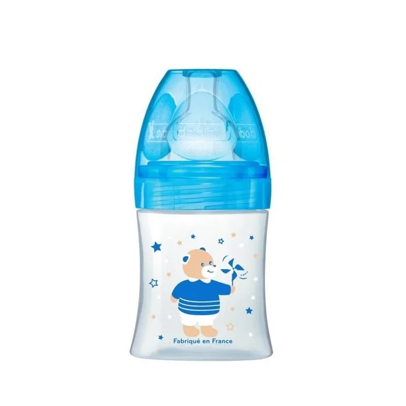 Dodie Biberon Sensation+ 150 ml Bleu Ourson 0-6 M Tét Plate D1