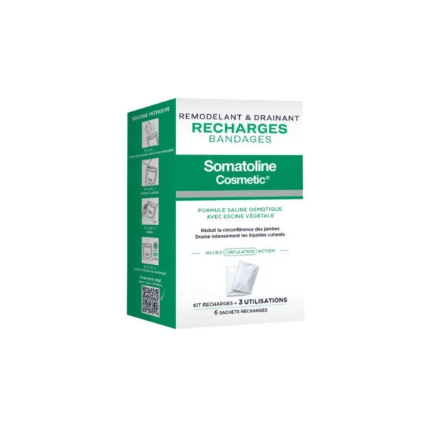 Somatoline Recharges Bandages Remodelant Drainant X6 Sachet