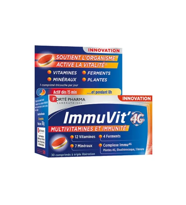 Forte Pharma IMMUVIT’4 g Multivitamines et Immunité 30 Comprimès