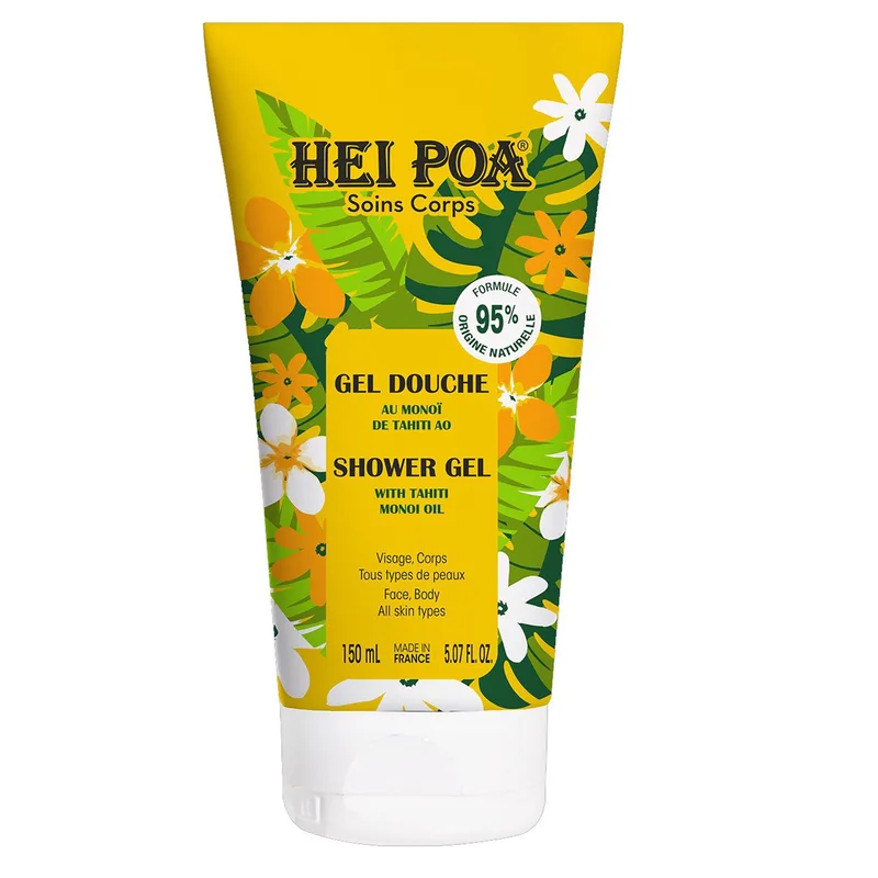 Hei Poa gel douche au monoi tahiti visage&corps 150 ml