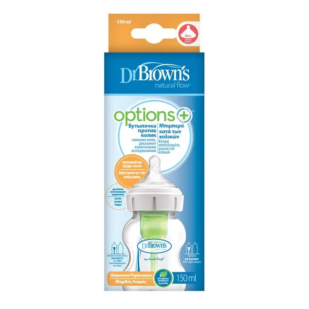 Dr Brown’s Biberon Options+ Anti Colic Col Large 150 ml 0 M+