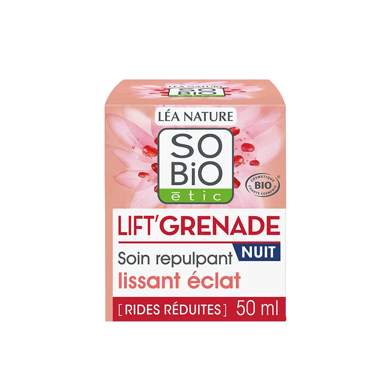 SO'BiO Soin de Nuit Repulpant Lissant Éclat 50 ml