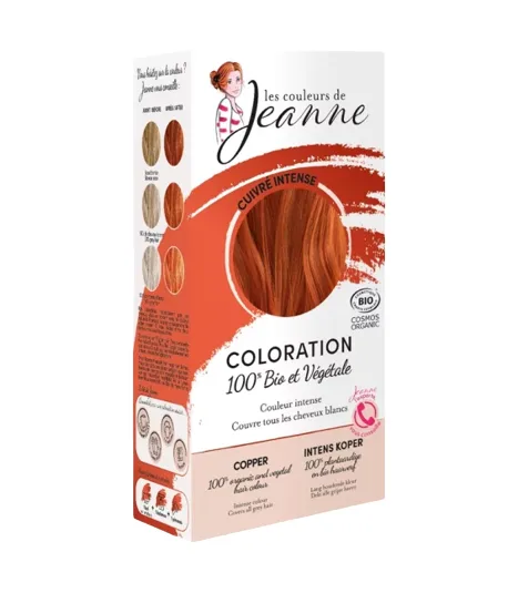 Les Couleurs de Jeanne Coloration Cuivre Intense 100% Vegetale 2x50 g