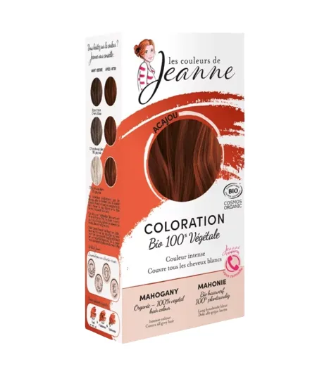 Les Couleurs de Jeanne Coloration Acajou 100% Vegetale 2x50 g