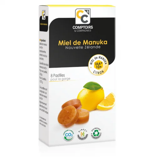 Comptoirs & Compagnie Pastilles pour la Gorge au Miel de Manuka et Cirton 22 g