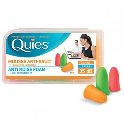 Quies en Mousse Fluo Bte 6 Unités