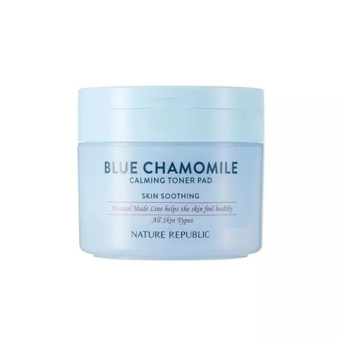 Nature Republic Blue Chamomile Calming Toner Pad 50 Pads