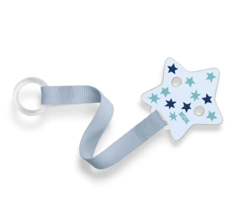 NUK Attache sucette tissu étoiles bleues