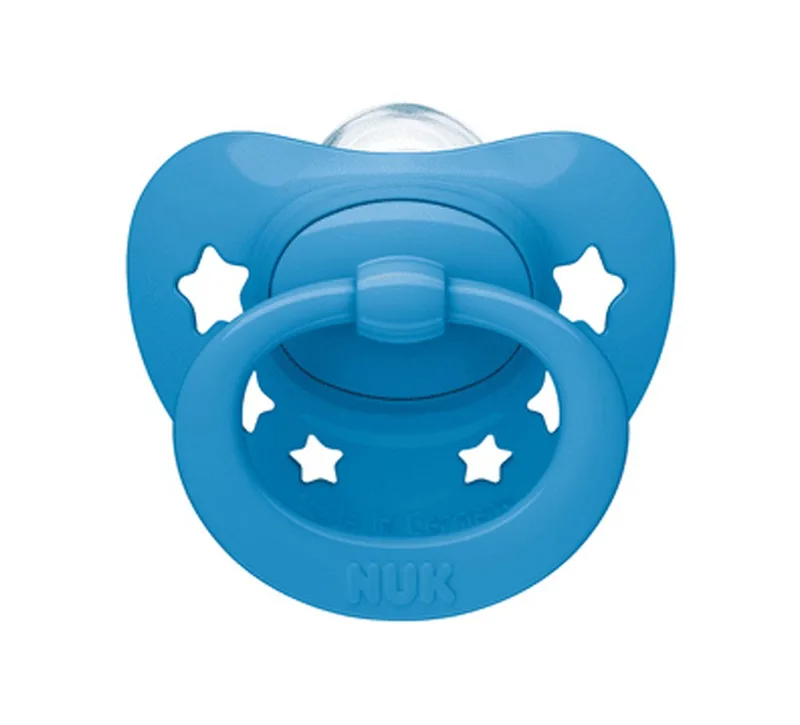 NUK Sucette en Silicone Signature 6-18 mois Bleu