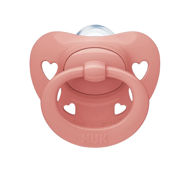 NUK Sucette en Silicone Signature 0-6 mois Rose