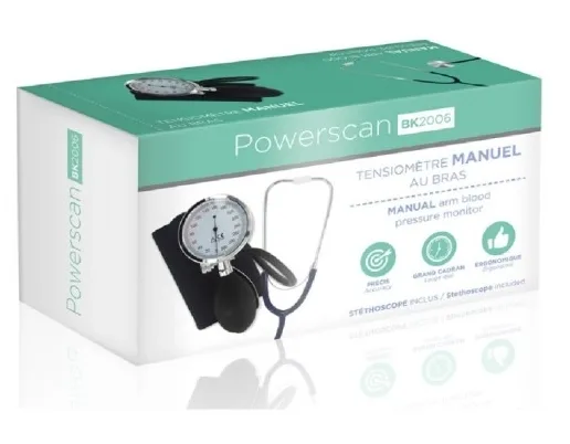 Powerscan Tensiomètre manuel au bras BK2006 +stethoscope