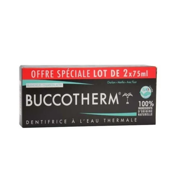 Buccotherm Dentifrice Charbon Noir 75 ml x2 Pack
