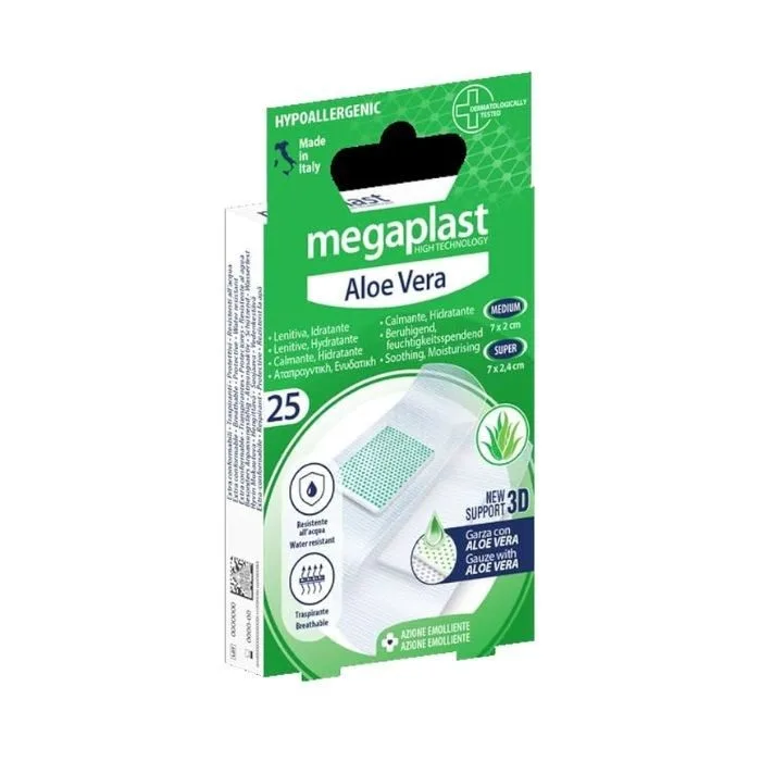 Megaplast Aloe Vera Pansement 3D Hydratante Boite de 25 - Ref 083502