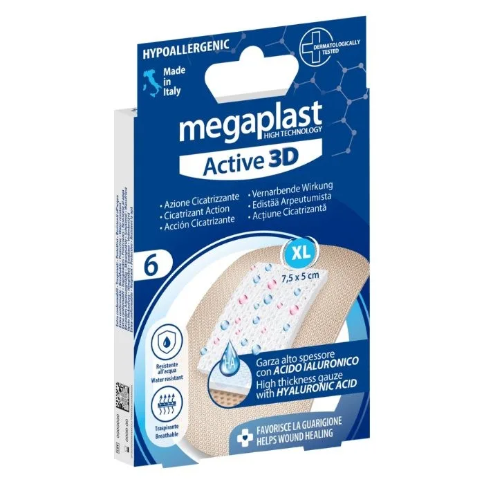 Megaplast Active 3D Pansement XL Cicatrisant Boite de 6 - Ref 082000