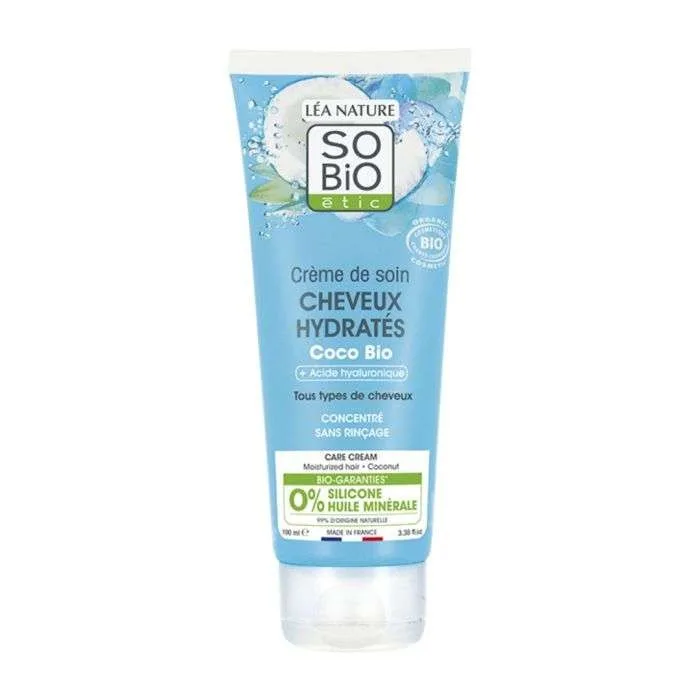 SO'BiO Creme Cheveux Hydrates Coco 100 ml