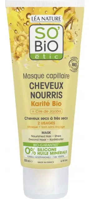SO'BiO Masque Karite & Cire de Jojoba 200 ml