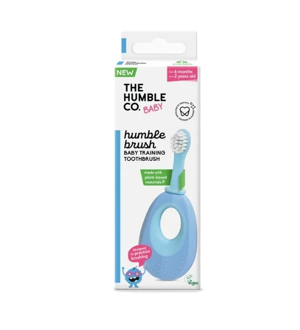 The Humble Co Brosse A Dents A Base de Plantes pour Bebe Ultra Douce - Bleu