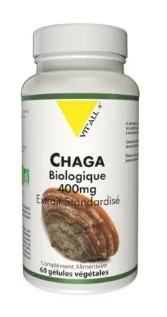 Vit’All++ Chaga Biologique 400 mg 60 Gelules