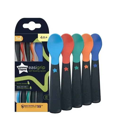 Tommee Tippee Lot de 5 Cuillères d’apprentissage Easigrip 4M+