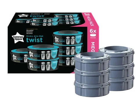 Tommee Tippee Lot de 6 Recharges pour Poubelle