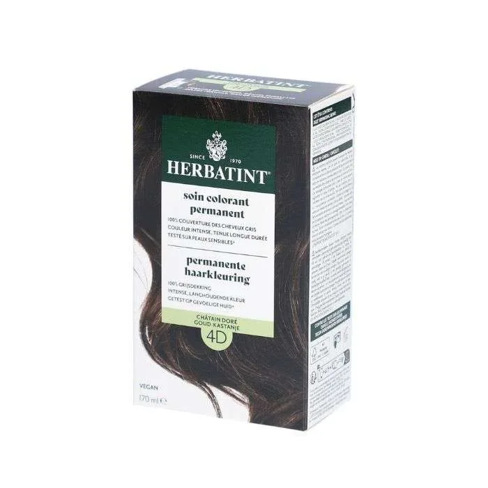Herbatint Soin Colorant Permanent 4D Chatain Dore 150 ml