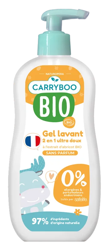 Carryboo BIO Gel Lavant 2 en 1 Ultra Doux 500 ml