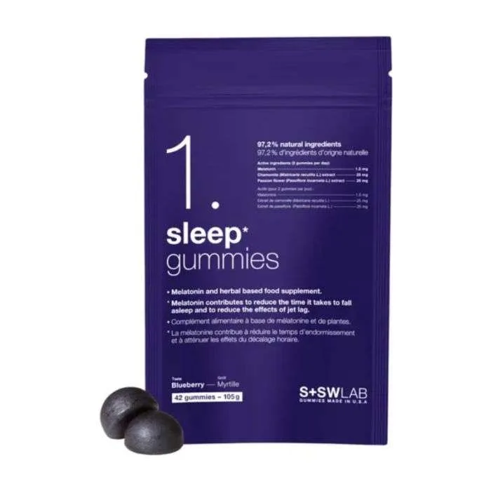 Sswlab 1 Sleep Gummies 105 g 42 Gummies Gout Myrtille