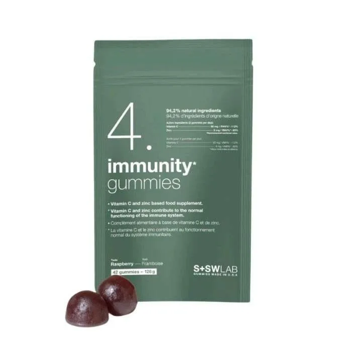 Sswlab 4 Immunity Gummies 126 g 42 Gummies Gout Framboise